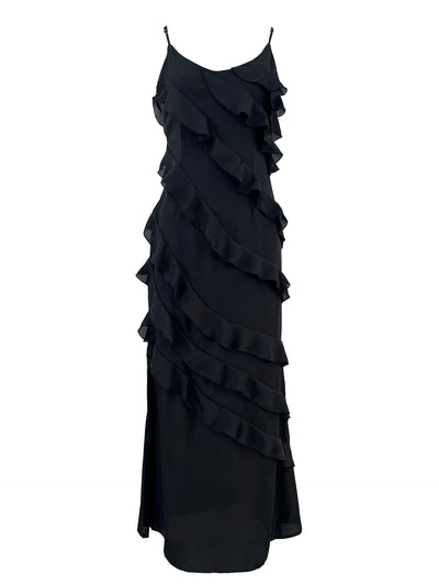 Flair - Langes Chiffonkleid mit Strumpfhaltern