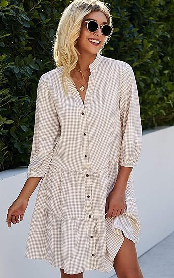 Flair - Kleid mit V-Ausschnitt und Knöpfen