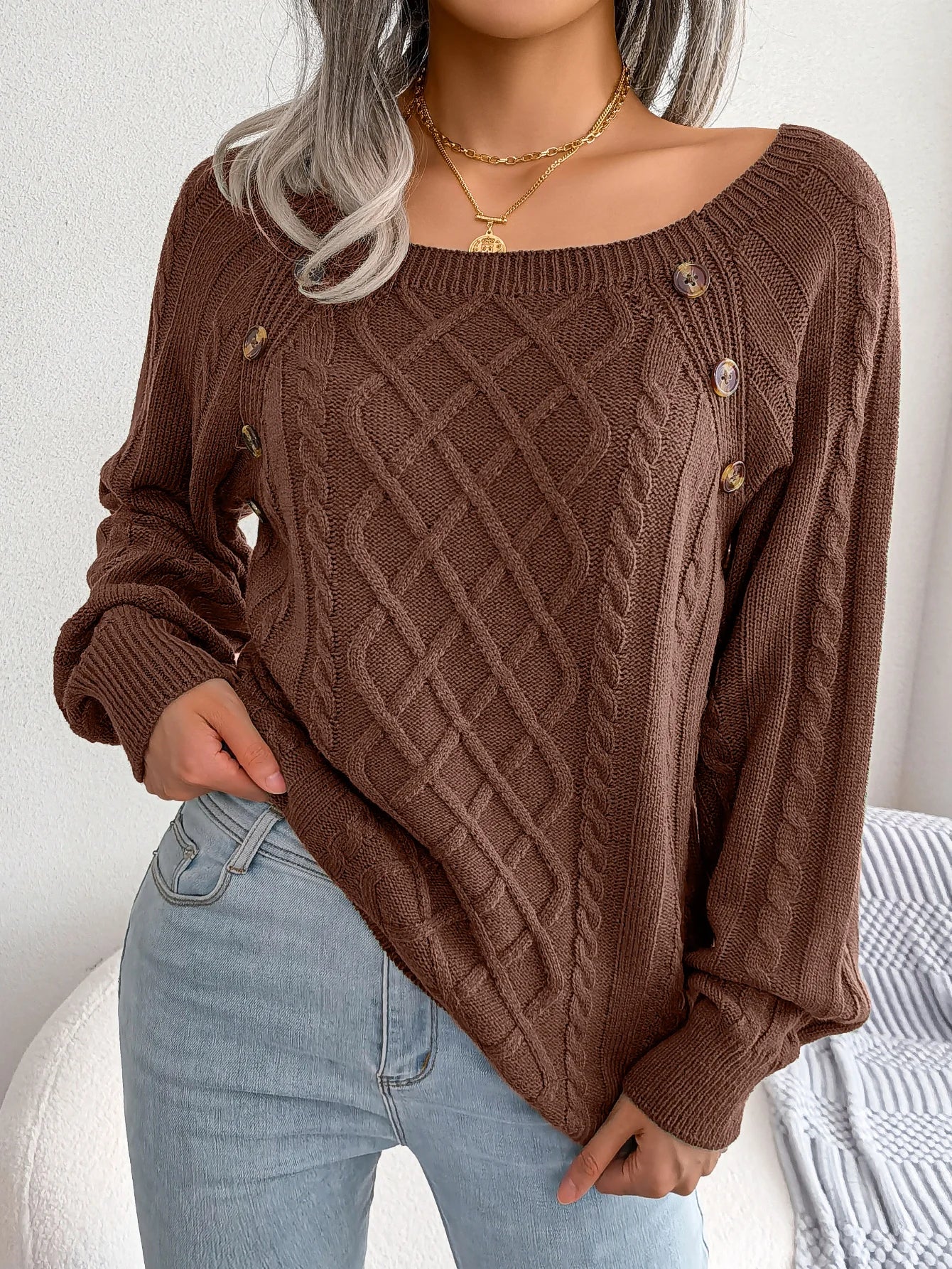 Flair - Pullover mit Diamantmuster