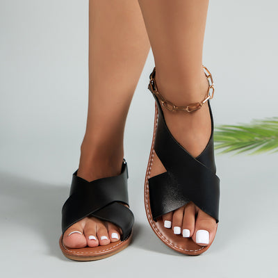 Flair - Flache Sandalen im Retro-Stil