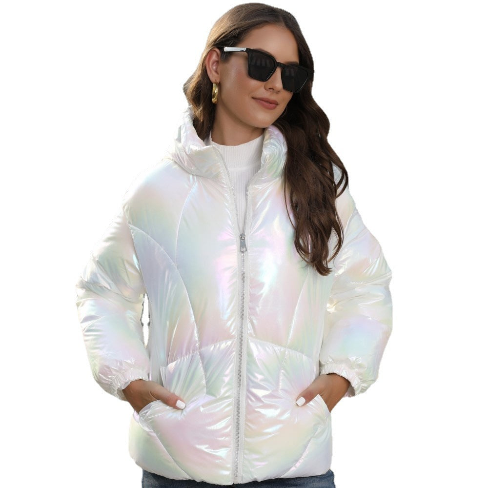 Flair - Damen Glänzend Puffer Jacke | Winter