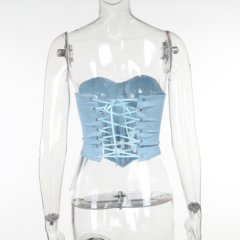 Flair - Y2K Tube Top mit Rückenband