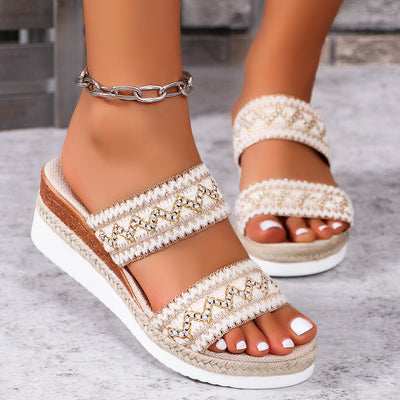 Flair - Fashion gewellte geflochtene Sandalen