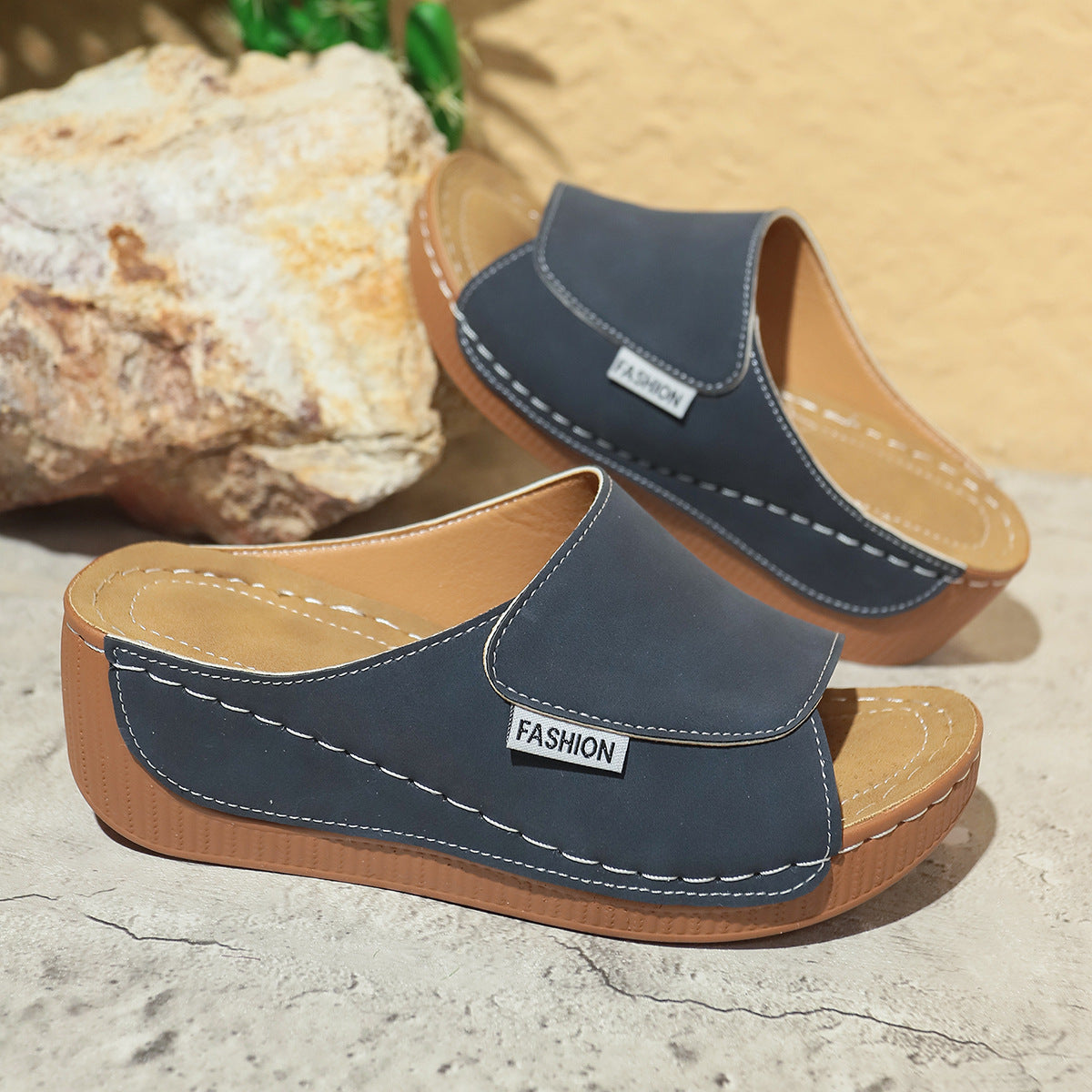 Flair - Römische Sommer-Keilabsatz-Pantoletten