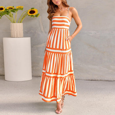Flair - Gestreiftes langes Sommerkleid