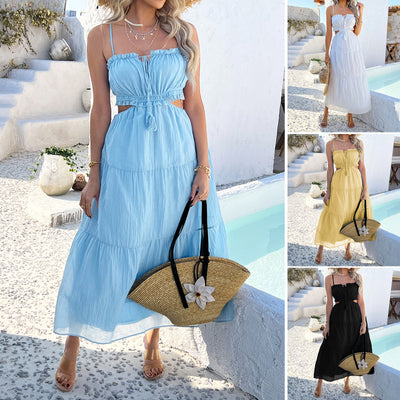 Flair - Hochtailliertes Sling-Kleid für den Urlaub