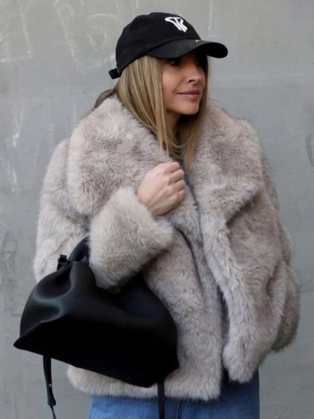 Flair - Daman Flauschiger Plüsche Jacke | Winter