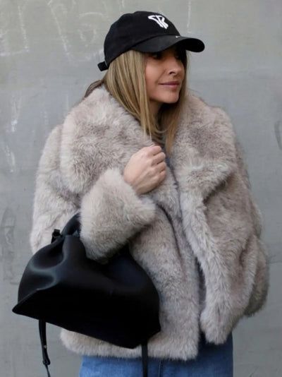 Flair - Daman Flauschiger Plüsche Jacke | Winter