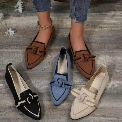 Flari - Flache Schuhe mit spitzer Schleife