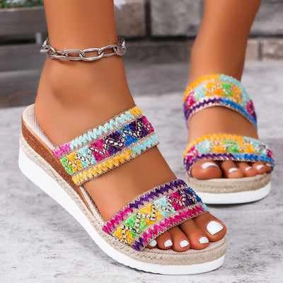 Flair - Fashion gewellte geflochtene Sandalen