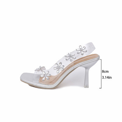 Flair - Strass Blumen Sommer Sandalen