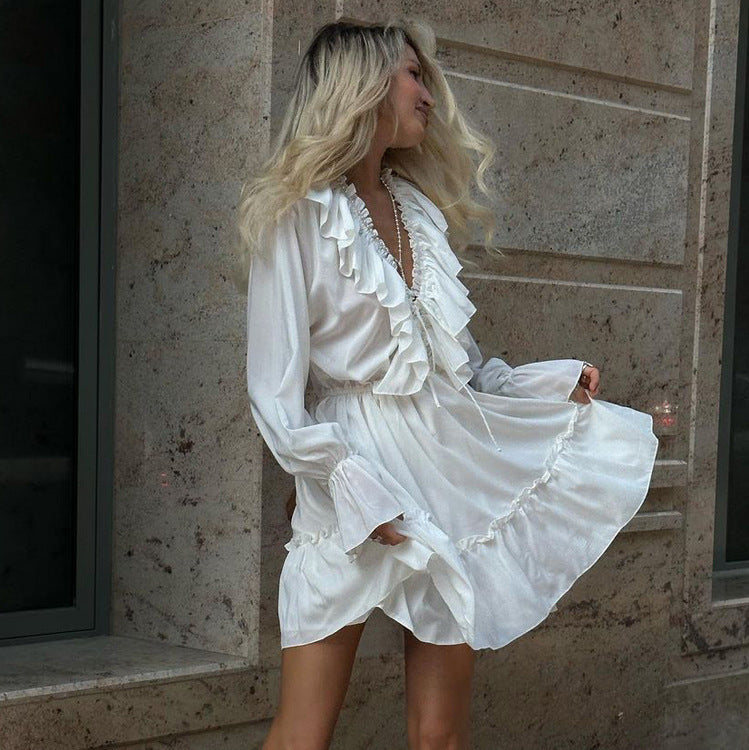Flair - V-Ausschnitt-Ärmelkleid