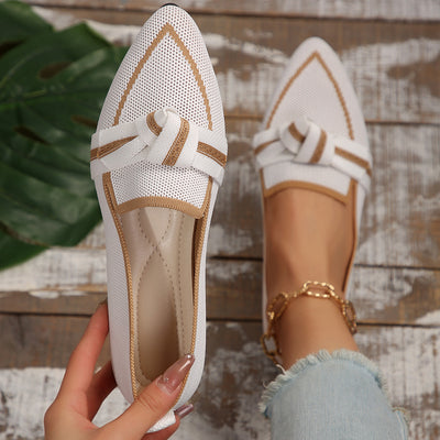 Flari - Flache Schuhe mit spitzer Schleife