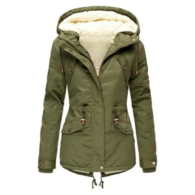 Flair - Damen Gepolsterte Parka-Jacke | Kapuze