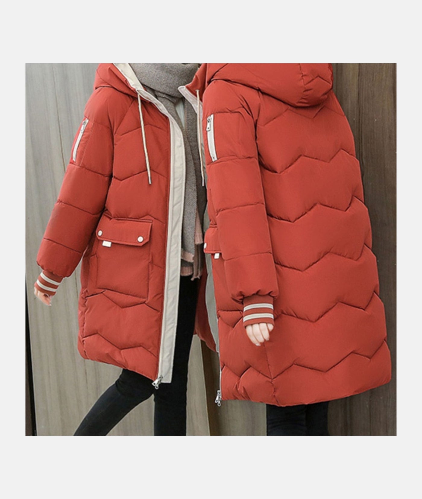 Flair - Lange Winterjacke mit Kapuze für Damen | Warm