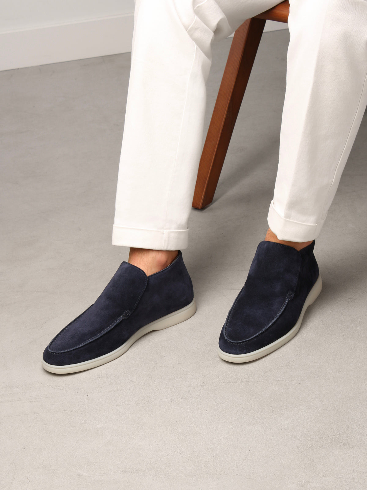 Flair - Marineblaue Loafers aus Wildleder