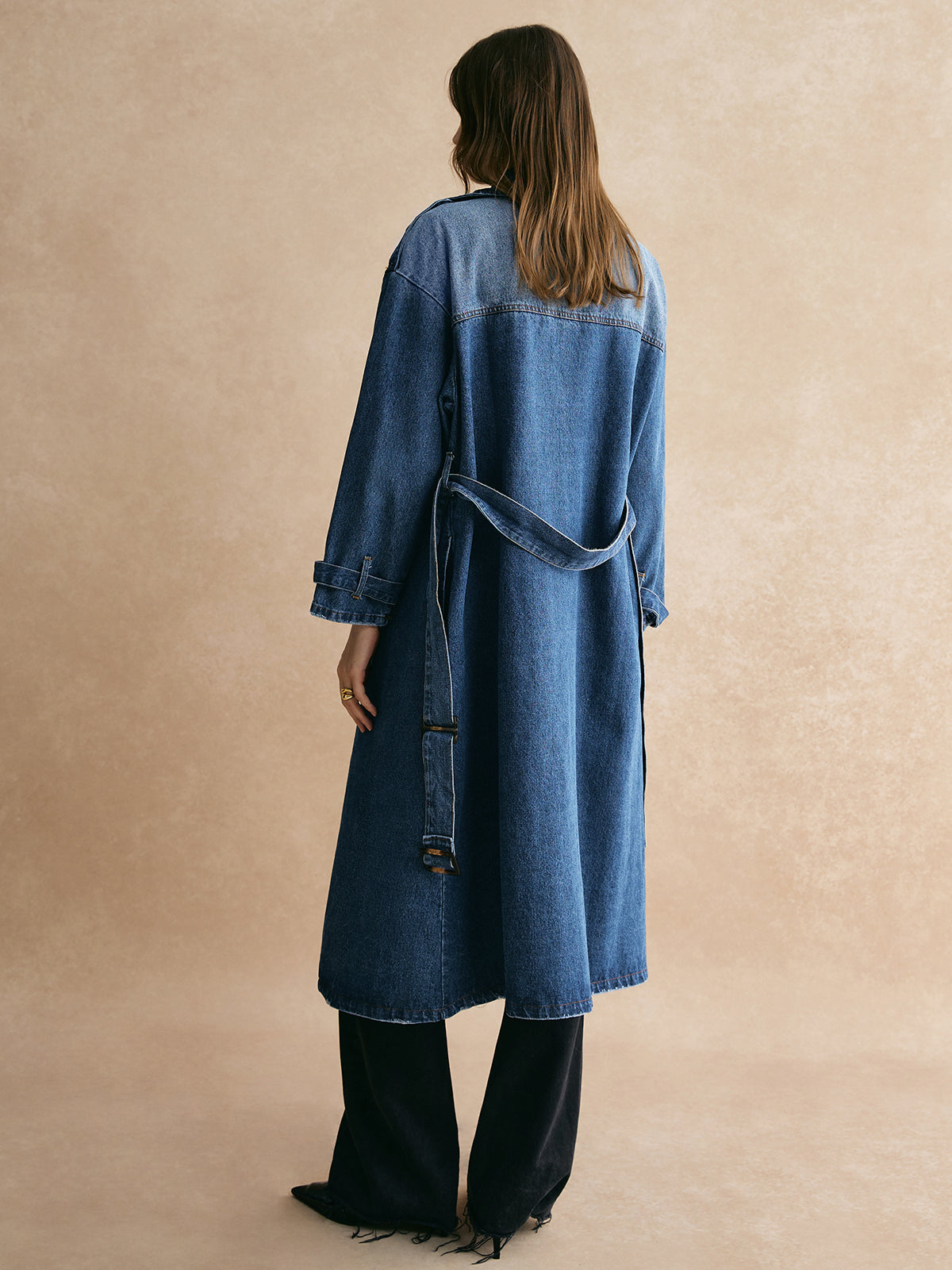 Flair - Trenchcoat aus Denim mit Gürtel