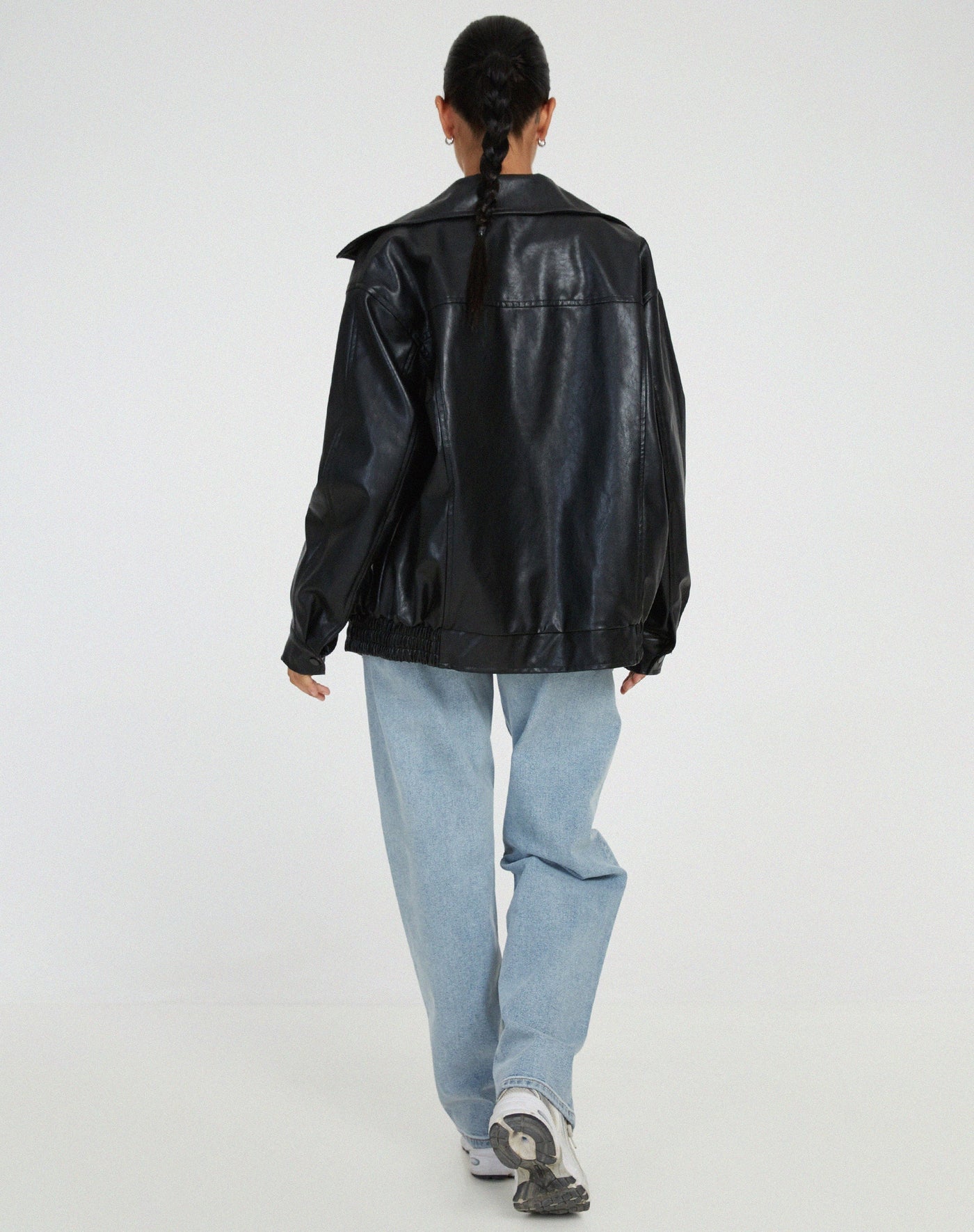 Flair - Damen Übergroß PU-Lederjacke | Herbst