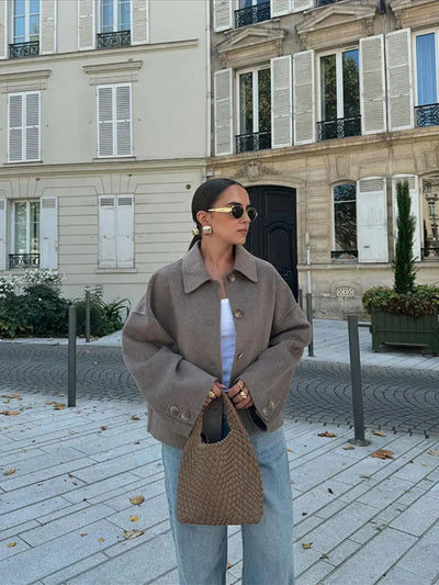 Flair - Oversize-Jacke mit Reverskragen für Damen | Winter