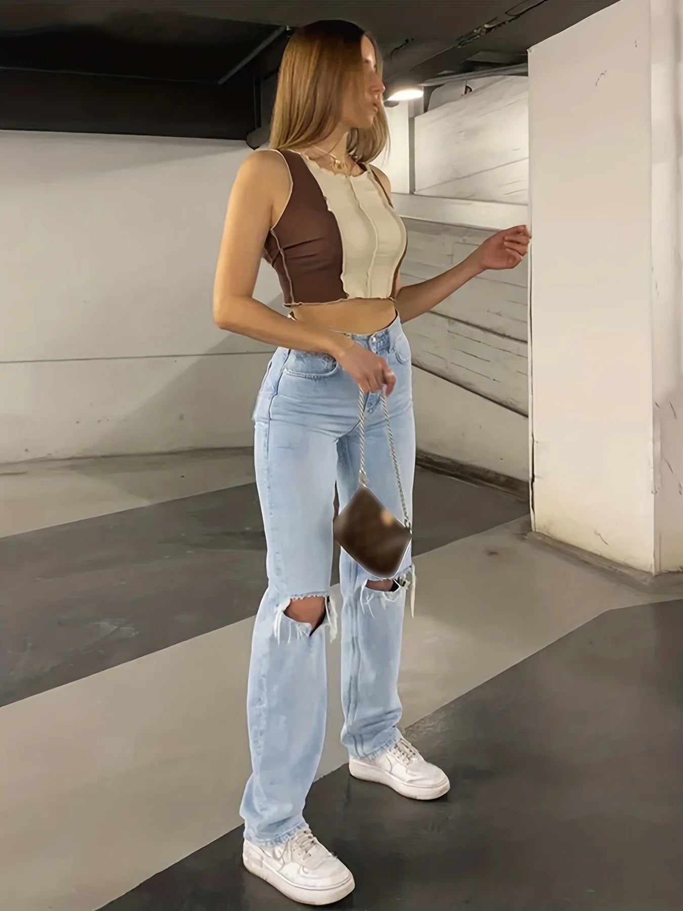 Flair - Zerrissene Freizeit-Denim-Hose