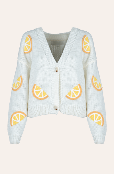 Flair - Cardigan mit Orangenstickerei