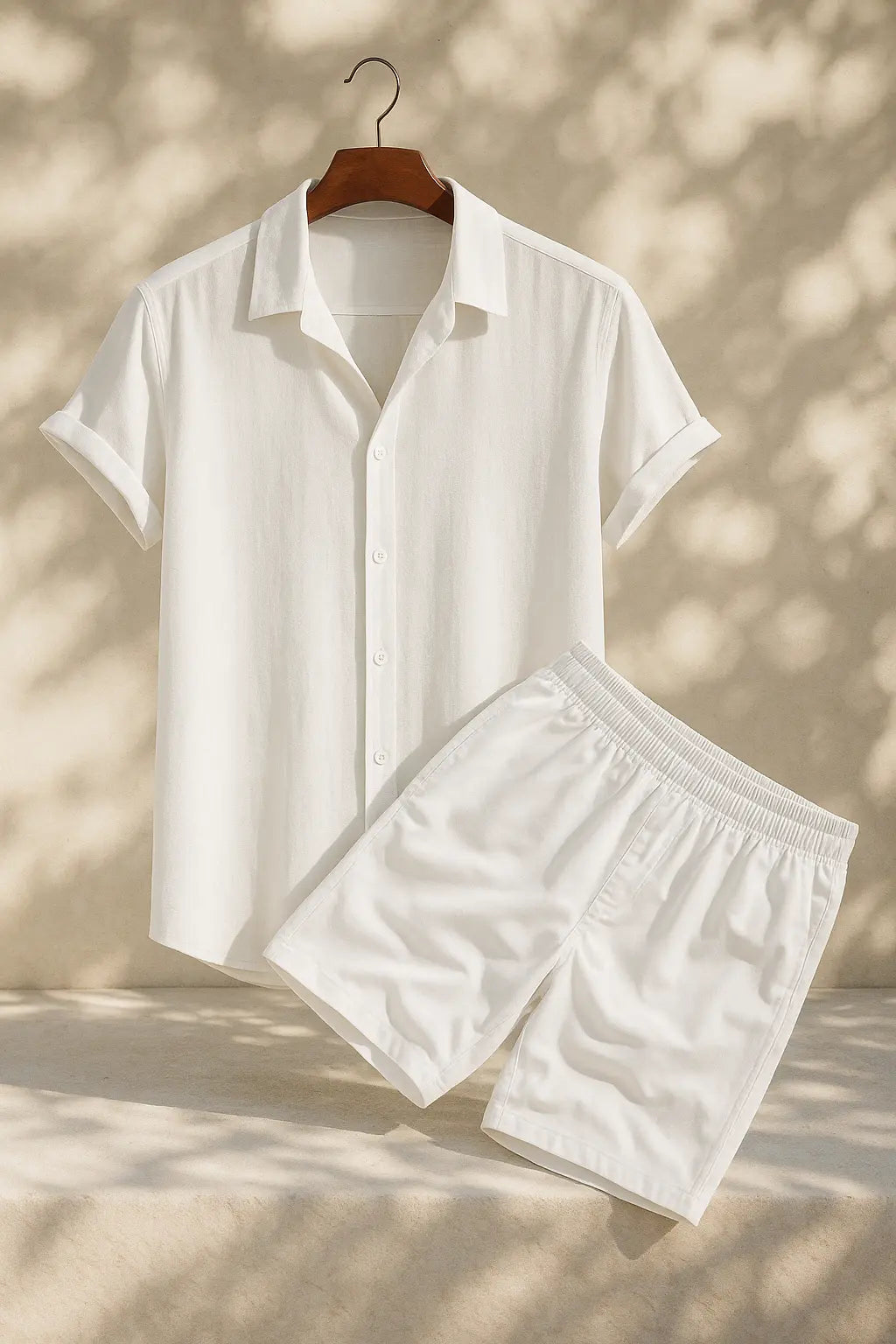 Flair - Hemd aus Leinen-Rayon-Mischgewebe & Leinen-Shorts mit Kordelzug