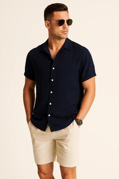 Flair - Hemd aus Leinen-Rayon-Mischgewebe & Leinen-Shorts mit Kordelzug
