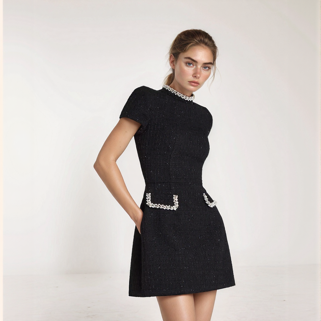 Flair - Kurzärmeliges Minikleid für Damen | Festliche