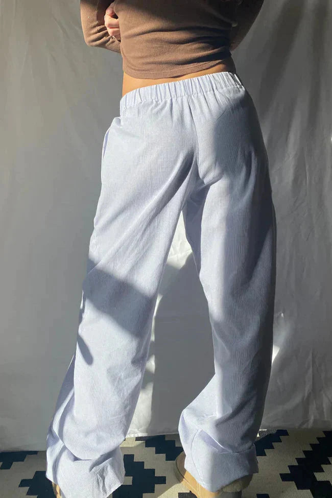 Flair - Damen Gestreifte Hose | Leicht