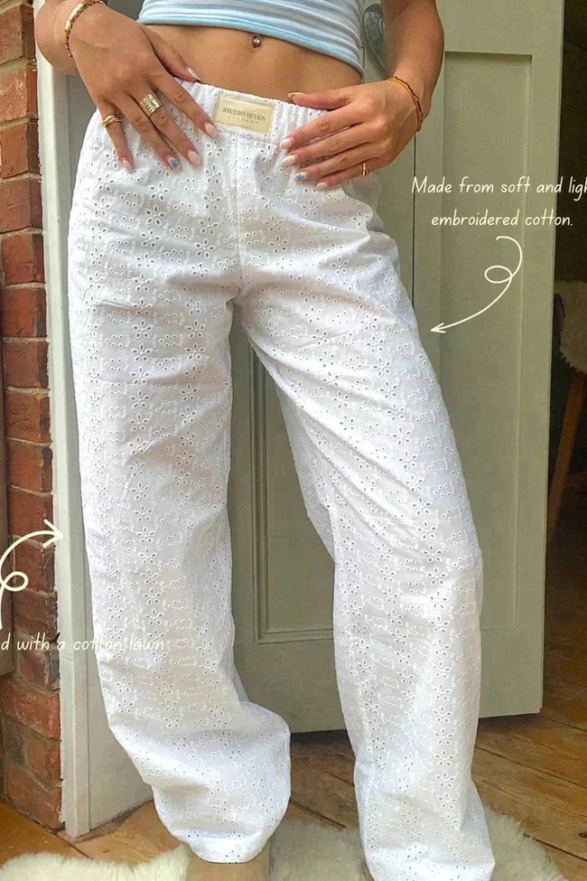 Flair - Damen Gestreifte Hose | Leicht