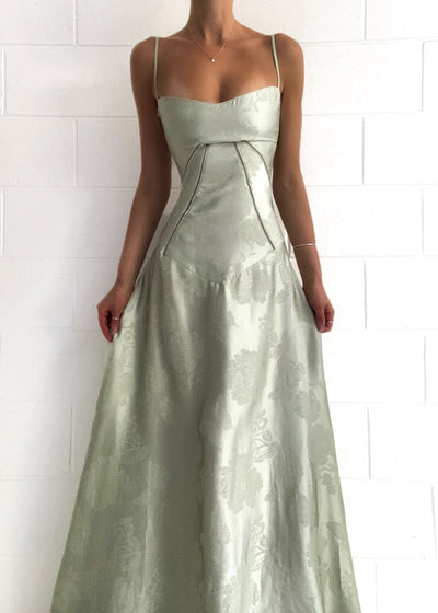 Flair - Satiniertes Spaghettiträger Maxi-Kleid