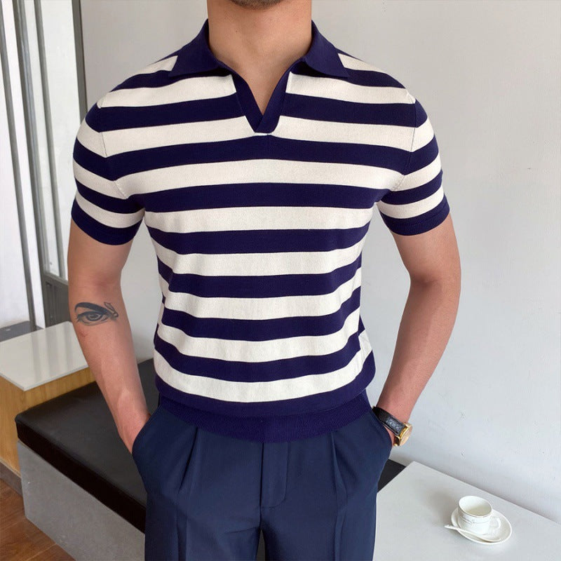 Flair - Poloshirt mit V-Ausschnitt