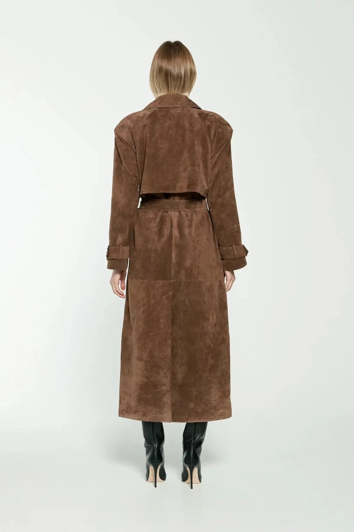 Flair - Damen Warme Wildleder Trenchcoat | Winter