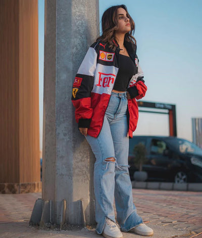 Flair - Vintage Rote Ferrari Jacke