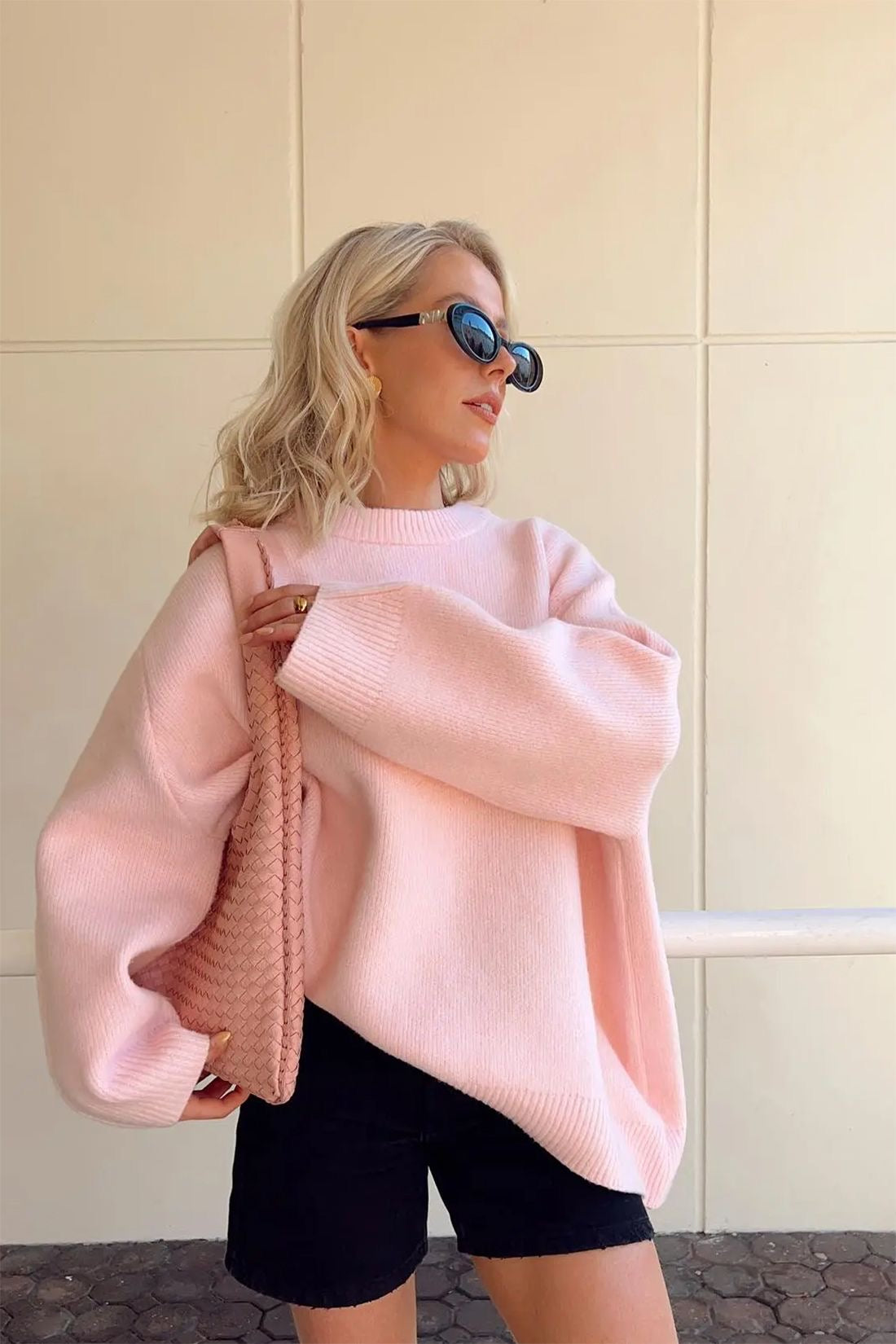 Flair - Übergröße Rosa Pullover