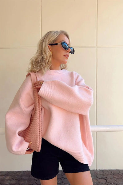 Flair - Übergröße Rosa Pullover