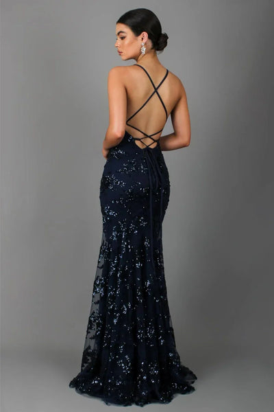 Flair - Abendkleid mit Glitzerapplikationen | Eleganz & Glamour | Figurbetonter Schnitt