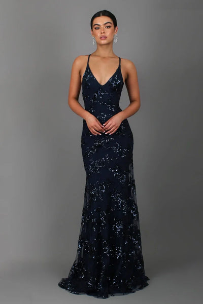 Flair - Abendkleid mit Glitzerapplikationen | Eleganz & Glamour | Figurbetonter Schnitt