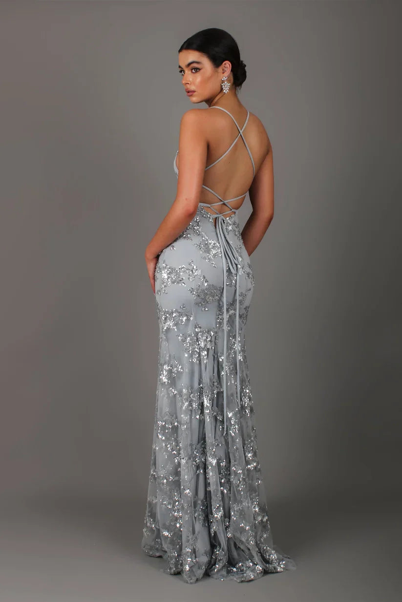 Flair - Abendkleid mit Glitzerapplikationen | Eleganz & Glamour | Figurbetonter Schnitt