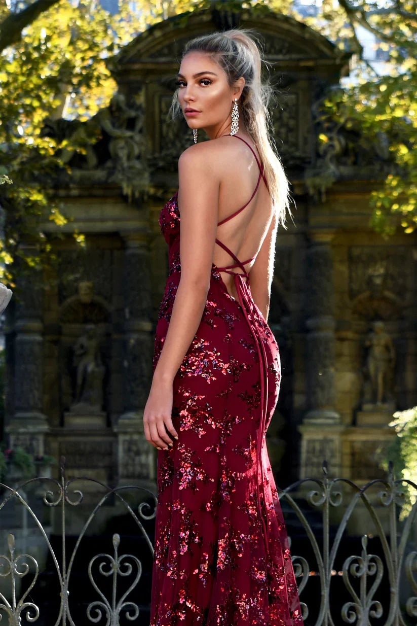 Flair - Abendkleid mit Glitzerapplikationen | Eleganz & Glamour | Figurbetonter Schnitt