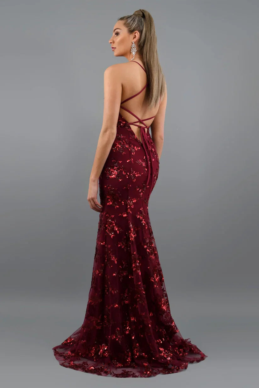Flair - Abendkleid mit Glitzerapplikationen | Eleganz & Glamour | Figurbetonter Schnitt
