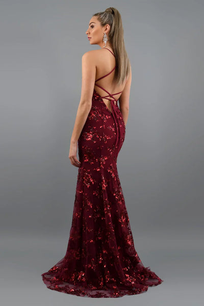 Flair - Abendkleid mit Glitzerapplikationen | Eleganz & Glamour | Figurbetonter Schnitt