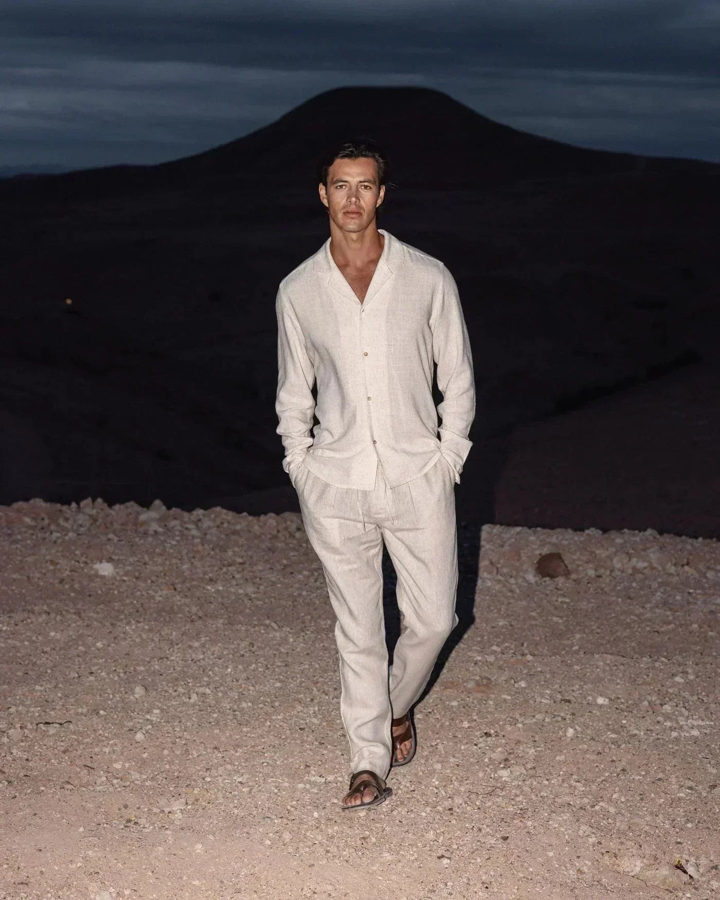 Flair - Herren Sommer-Set aus Leinen - Hemd & Hose im entspannten Resort-Stil