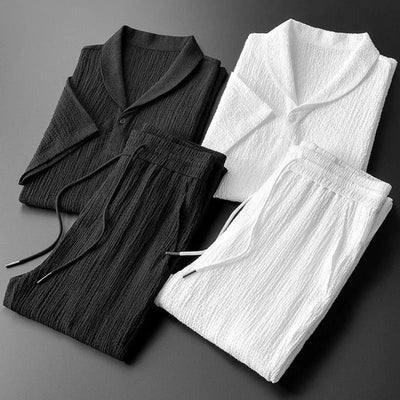 Flair - Herren Sommer Set aus Baumwolle – Polo & Hose im Old-Money Stil