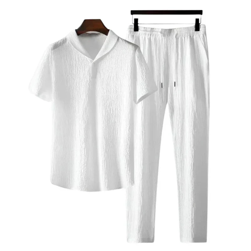Flair - Herren Sommer Set aus Baumwolle – Polo & Hose im Old-Money Stil