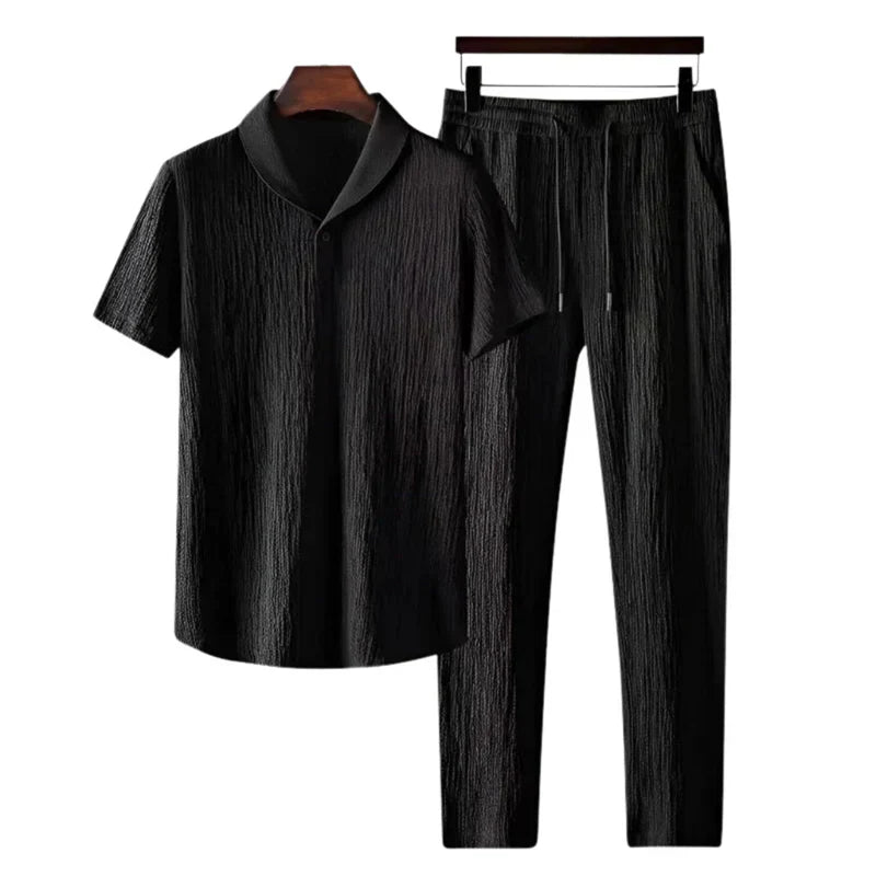 Flair - Herren Sommer Set aus Baumwolle – Polo & Hose im Old-Money Stil