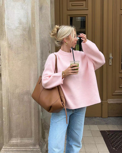 Flair - Übergröße Rosa Pullover