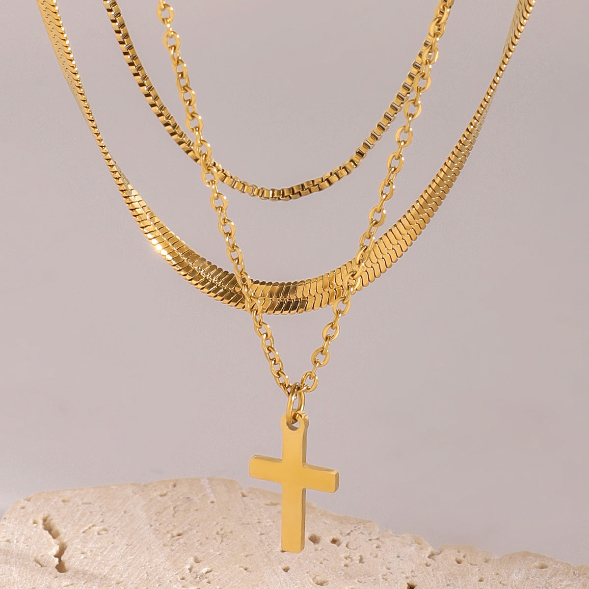 Flair - Einfache Kreuz-Halskette