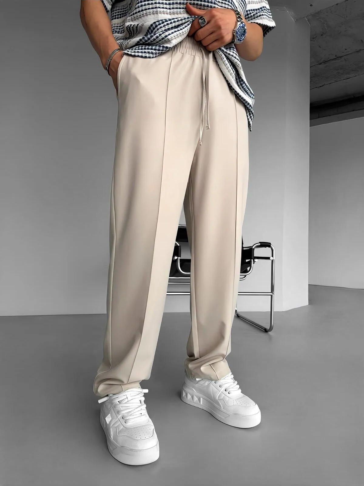 Flair - Plissierte Chino-Hose