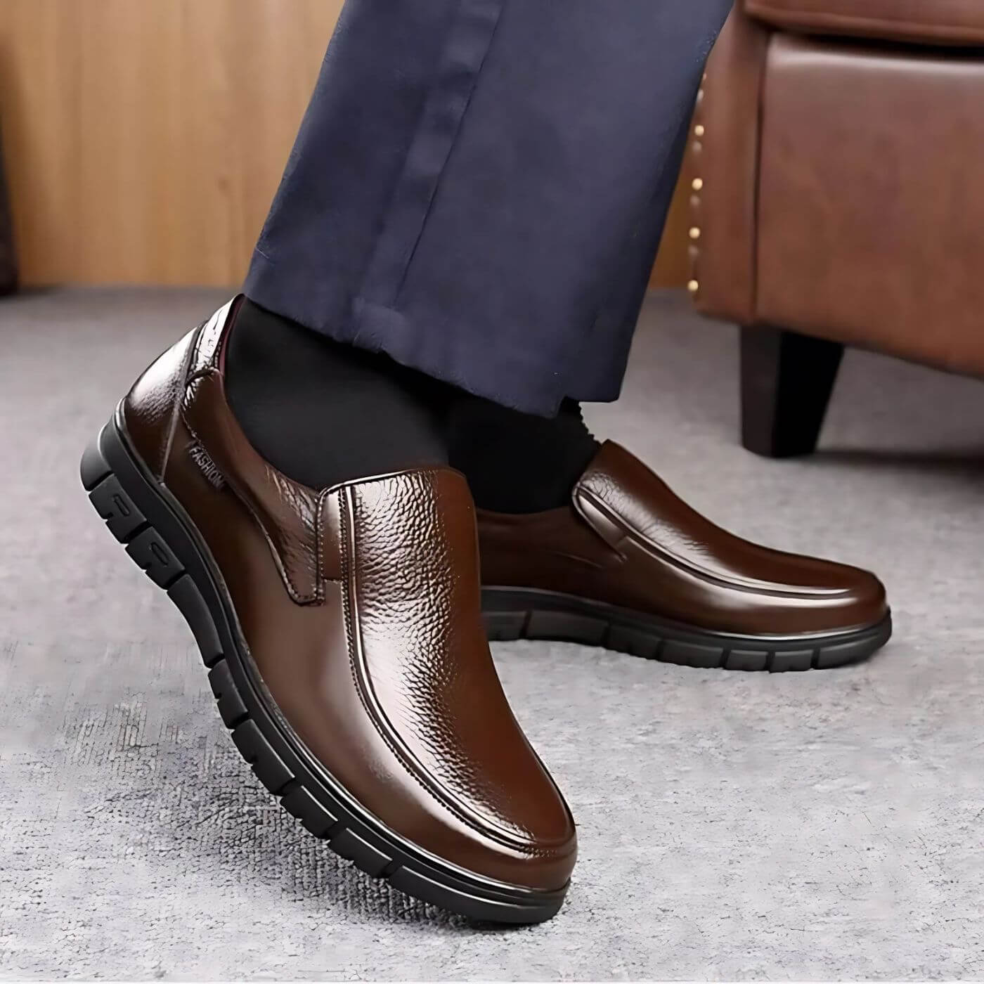 Flair - Zeitlos Schritt Leder Loafer